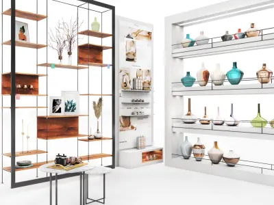 Mall -white set02 3D model