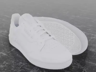 Adidas 3D Shoes - White - Ortholite Series Low-poly 3D model