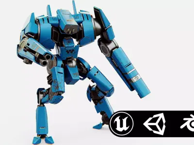 BATTLE DROID DOMIAN Rigged for Unreal Engine - Unity - MIXAMO 3D model