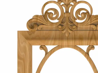 Carved picture frame STL 3D model