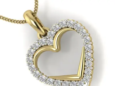 Heart Pendant for women 3D print model