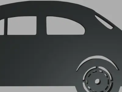 Volkswagen Beetle 1300 1965 Key Ring 3D print model