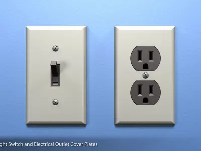 Matching Light Switch and Electrical Outlet Cover Plates 3D print model