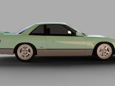 Nissan Silvia S13 Iketani style Low-poly 3D model