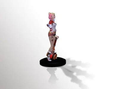 Harley Quinn Statue - Statue 3D print model fanart 3D print model