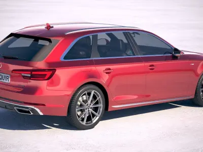 Audi A4 S-Line Avant 2019 3D model