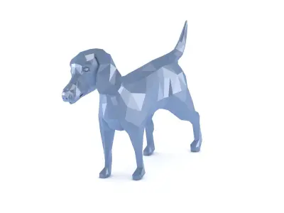 Low Poly Beagle Dog 3D model