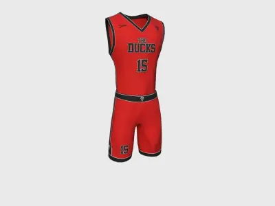 Basketball Fantasy Team The Ducks Uniform - Character Design Low-poly 3D model
