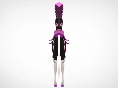 Pink Circus Horse  3D model