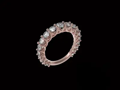 Diamond eternity ring Free 3D print model