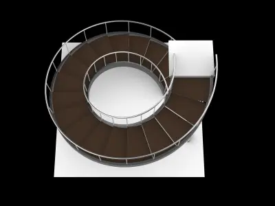 Spiral Staircase v3 Architectural Stairs 360 3D model