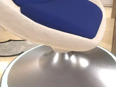 Futuristic Luxury Lounge Chair 3d Model with PBR Materials 3D model