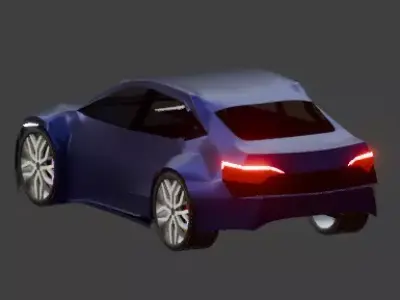 VW Audi Jetta R8 Sedan with rig 3D model