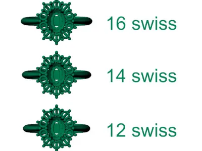 Queen ring 7x5 italian design 3D print model