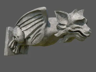 Gargoyle10 Low-poly 3D model