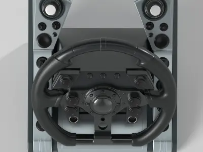 Racing Steering Low-poly 3D model