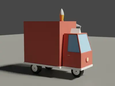 Ice cream car 3D model