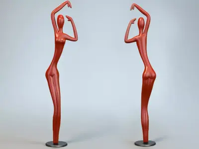 Sculpture Dance Woman P 3D print model