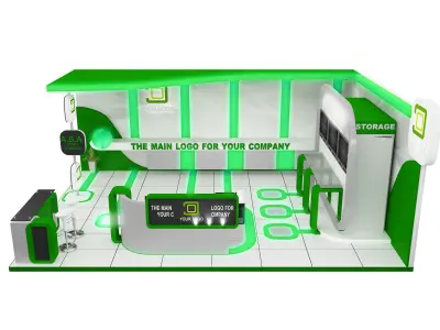 Booth Exhibition Stand a587b 3D model