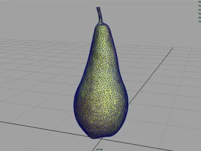 Realistic Pear Low-poly 3D model