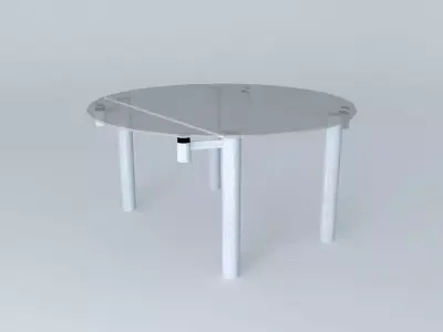 EXTENDABLE ROUND GLASS TABLE - PERCY RAMOS Free 3D model