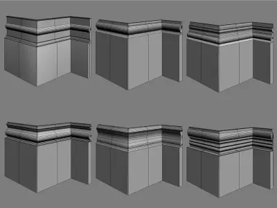 Skirting Board Profiles Vol 1 3D model