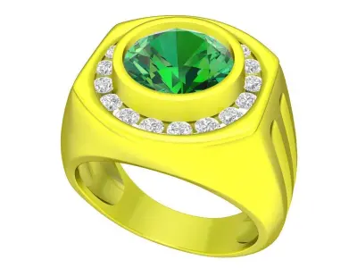A6686 Luxury Korean Diamond Men Ring 3D Model 3D print model