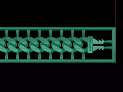 Elegant Cuban link bracelet 3D print model