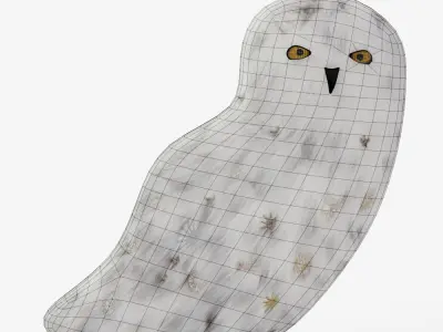 Harry Potter Hedwig Shaped Pillow 3D model