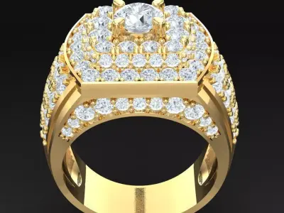 Luxury Men Rings Designs 5MR058 3D print model