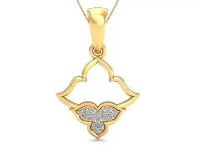 Solitaire Women Pendant 3dm STL OBJ FBX Renders Details 3D print model 82