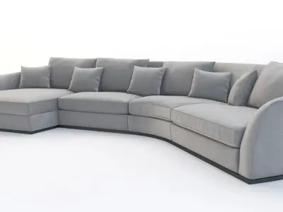 Flexform Alfred Divano Lineare Curved 3D model