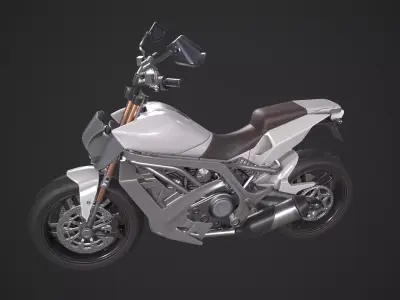 Generic Motorcycle Low-poly 3D model