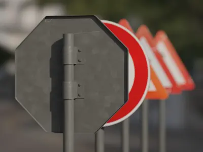 Traffic signs 3D model
