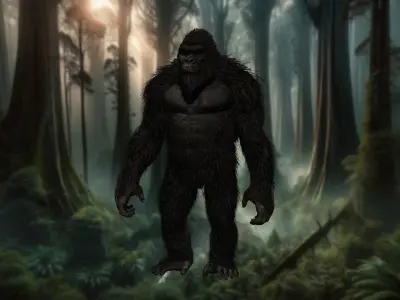 Jungle Sovereign Realistic Gorilla King Kong Low-poly 3D model