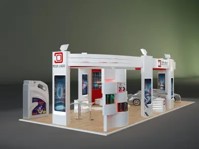  Booth Exhibition Stand a225 3D model