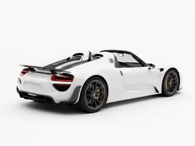 Porsche 918 Spyder Hybrid Hypercar Inspired Low-poly 3D model