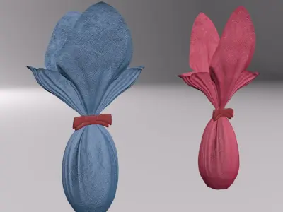 Easter eggs Low-poly 3D model