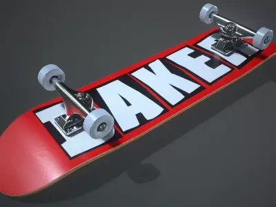 Skateboard Low-poly 3D model
