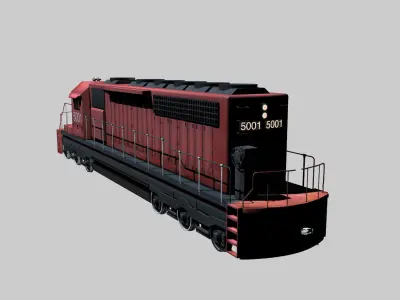 Diesel Engine Train CN 3D model