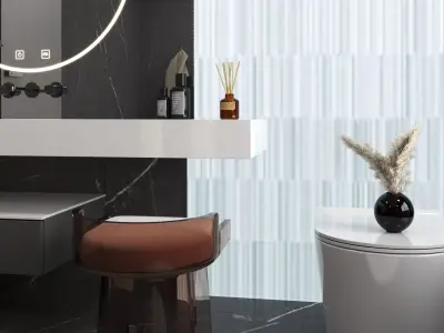 Bathroom 014 Low-poly 3D model