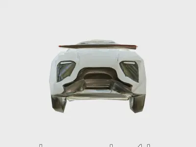 Futuristic Flying Car Taxi Concept Low-poly 3D model