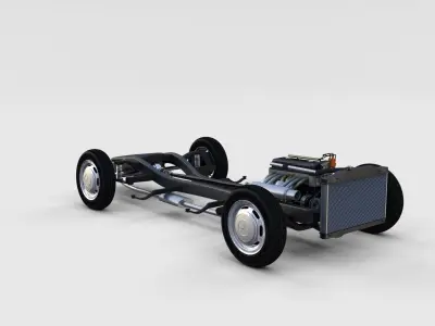 Mercedes Benz 190SL Full Chassis rev 3D model