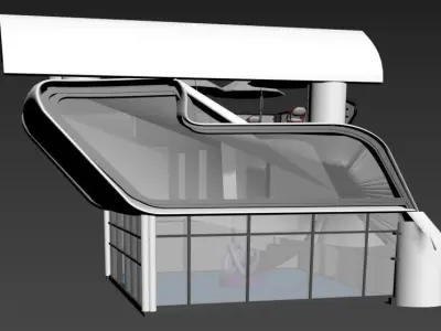 Predio Comercial Modelo Futuristico 3D model