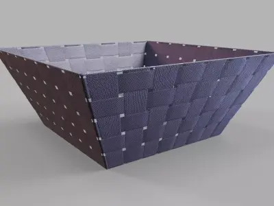 Fabric Basket Low-poly 3D model