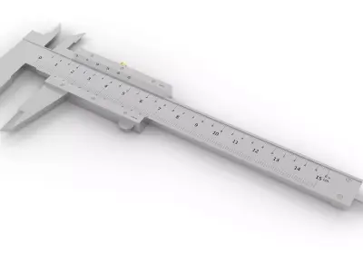High-Quality Vernier Caliper 3D Model  Precision Measuring Tool 3D model