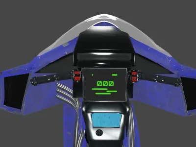 Bat Bike Low-poly 3D model