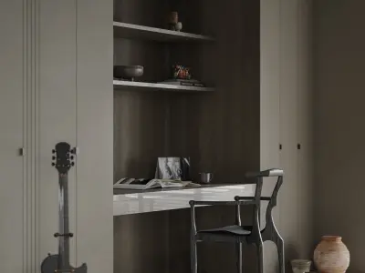 modern living room dining room interior scenes 38 3D model