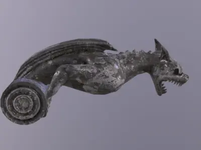 Gargoyle WingedBeast Low-poly 3D model