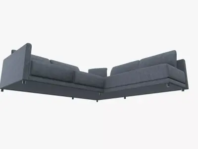 L Sofa Low-poly 3D model